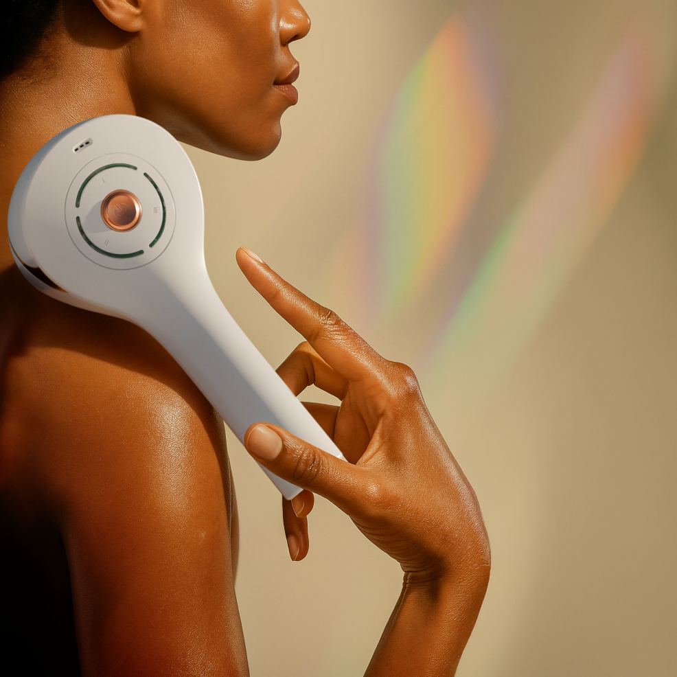 Woman with Epilaser 980 hair removal device